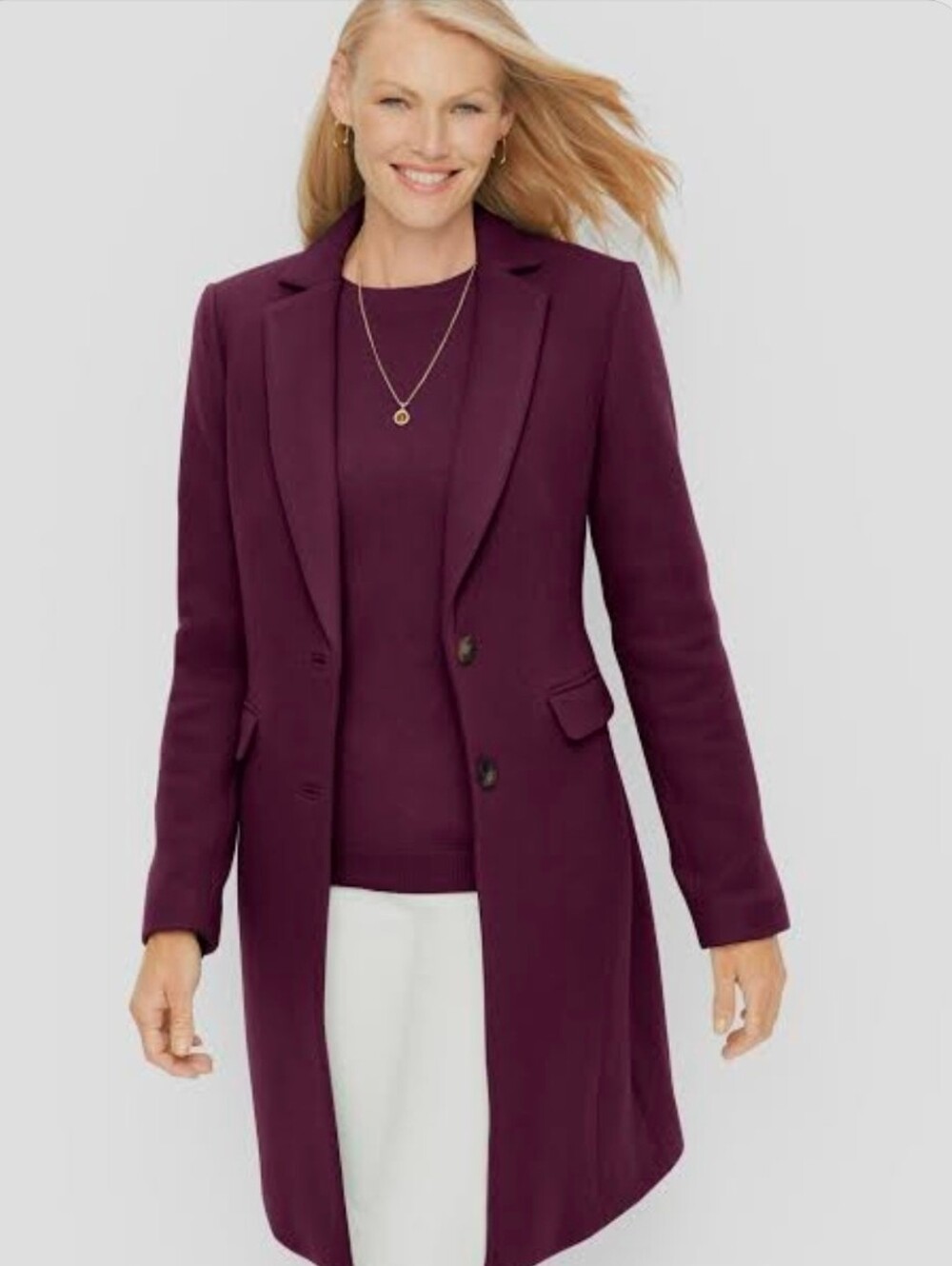 Talbots Albury Wool Blend Lady Coat Sz 8